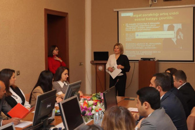 Ailə, Qadın və Uşaq Problemləri üzrə Dövlət Komitəsinin təşkilatçılığı ilə təlim baş tutub