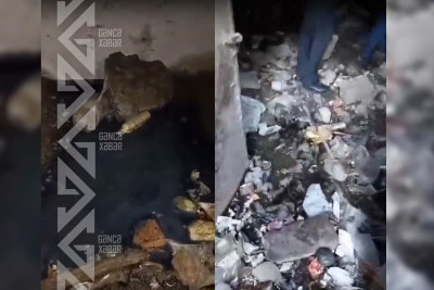 Bəzi binaların zirzəmisinə çirkab axır