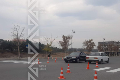 28 May küçəsində silinmiş piyada zolağı rənglənib