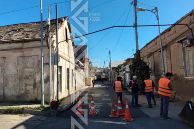 Şəhərin daha bir küçəsinə asfalt salınır