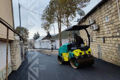 Rafael Həsənov küçəsində yol infrastrukturu salınır