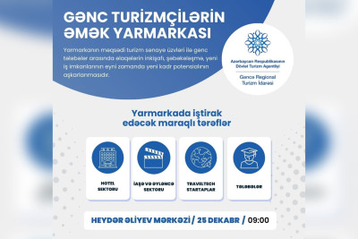 “Gənc turizmçilərin şəbəkələşmə və əmək yarmarkası” təşkil olunub