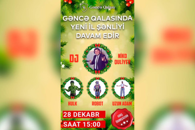 Sakinlər üçün ödənişsiz Yeni İl şənliyi keçiriləcək