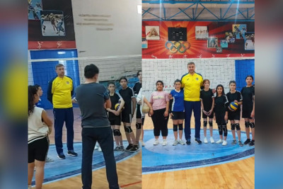 “Gəncə” VK-nın baş məşqçisi yeniyetmələrlə görüşüb