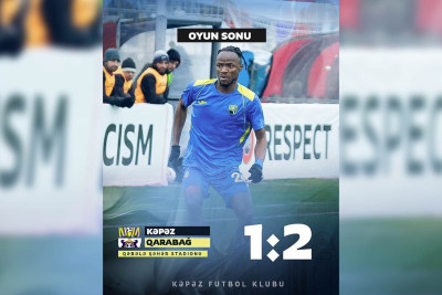 “Kəpəz” “Qarabağ”a məğlub olub