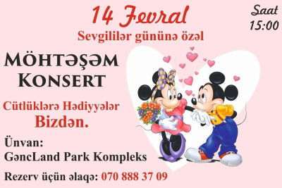 “Sevgililər günü”nə özəl konsert keçiriləcək
