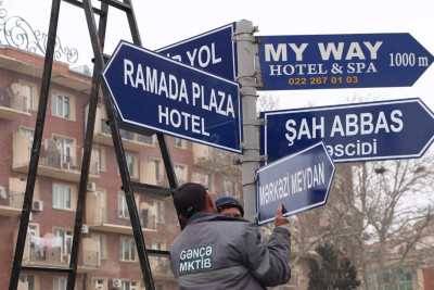 MKTİB tərəfindən istiqamətverici lövhələr təmir olunub