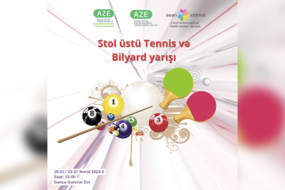 Stolüstü tennis və bilyard yarışları keçiriləcək