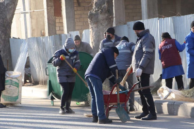 Şəhərin bir sıra əraziləri təmizlənib