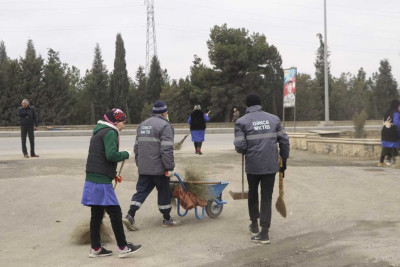 Şəhərimizdə təmizlik aksiyası davam edir