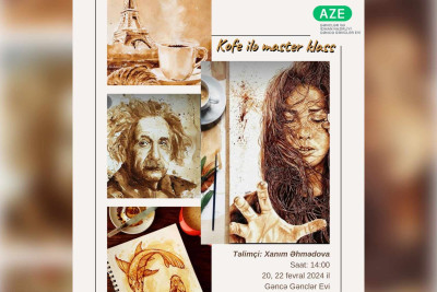 Gənclərə kofe ilə rəsm çəkmək öyrədiləcək