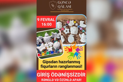 Balaca sakinlərimiz üçün boyama master-klası baş tutacaq