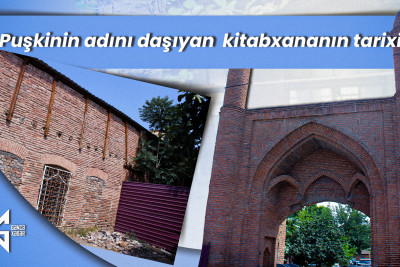 Gəncədə rus şairi Puşkinin adını daşıyan kitabxananın tarixi