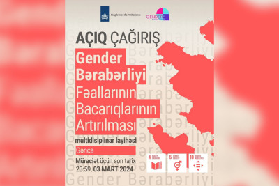 Niderland Krallığının dəstəyi ilə gender bərabərliyi üzrə təlimlər baş tutacaq