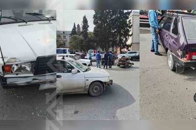 Şəhərin mərkəzində “VAZ 2107” və “VAZ 2109” toqquşub