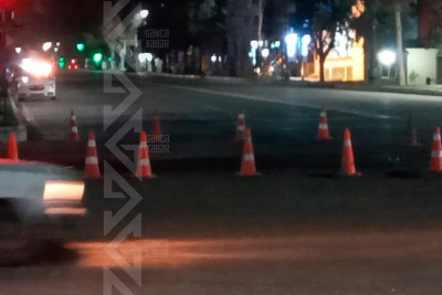 Yolun dağılmış hissələri təmir edilib