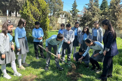 Məktəblilərin iştirakı ilə ekologiya ilə bağlı tədbirlər keçirilib