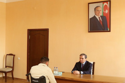 Niyazi Bayramov müharibə iştirakçısı ilə görüşüb