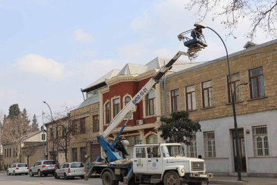 Şəhərin bir sıra əraziləri işıqlandırılır