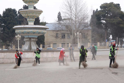 Dəmir Yolu Vağzalının ətrafında səliqə-sahman yaradılıb