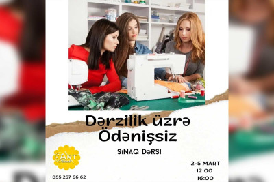 Dərzilik kursu pulsuz sınaq dərsləri keçirəcək