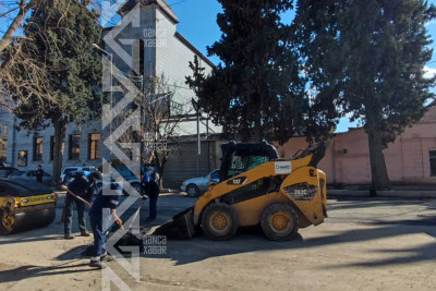 Ruzigar Qasımov küçəsi təmir edilir