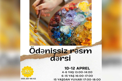 Uşaqlar pulsuz rəsm dərslərinə qatıla biləcəklər