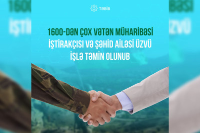 Gəncə Şəhər Birləşmiş Xəstəxanasında 60-a yaxın qazi işə düzəlib