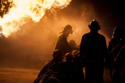 Obyektlərin birində yanğın baş verib