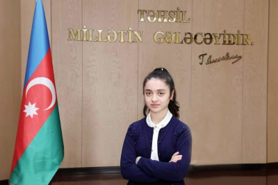 Gənc qız buraxılış imtahanında yüksək nəticə əldə edib