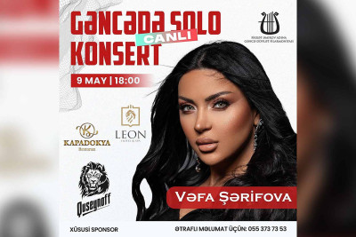 Vəfa Şərifova şəhərimizdə konsert verəcək