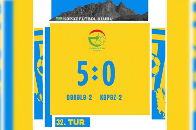 “Kəpəz-2” rəqibinə böyük hesabla məğlub olub