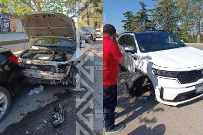 28 May küçəsində zəncirvari qəza olub