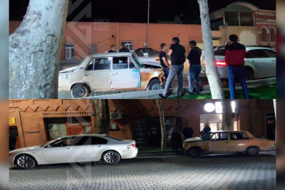 Qəfil əyləci basan sürücü qəzaya səbəb olub