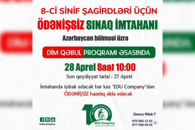 Şagirdlər ödənişsiz hazırlıqlarda iştirak edə bilərlər