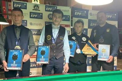 Bilyardçımız çempionatdan qızıl medalla dönüb