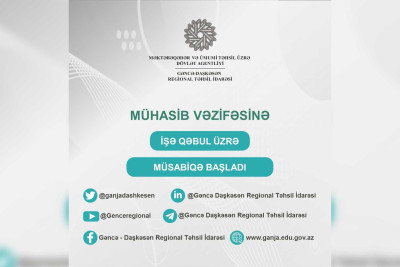 Regional Təhsil İdarəsində mühasib vakansiyası var