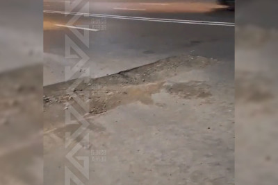 Mərkəzi yolun bir hissəsi yararsız haldadır