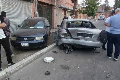 Şəhər ərazisində zəncirvari qəza baş verib