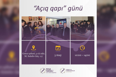 Peşə Təhsil Mərkəzi tərəfindən "Açıq qapı" günü olacaq