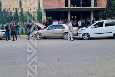 Küçələrin birində zəncirvari qəza olub