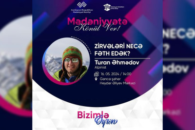 Alpinist Turan Əhmədov ilə görüş baş tutacaq