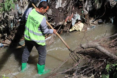 MKTİB suvarma kanallarında təmizlik işləri görüb