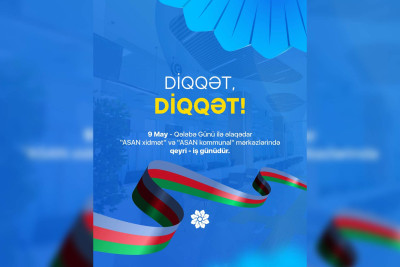 “ASAN xidmət” və “Azərpoçt”un bayram günündə iş qrafiki elan olunub