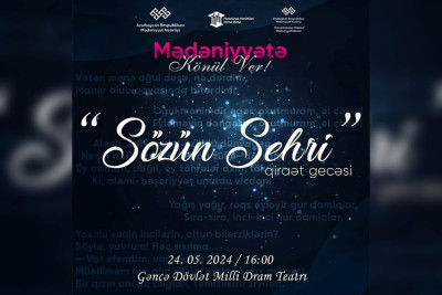 "Sözün sehri" adlı qiraət gecəsi keçiriləcək