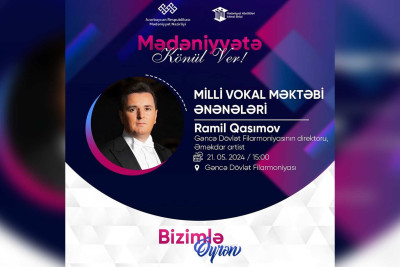 Əməkdar artist Ramil Qasımov tərəfindən təlim baş tutacaq