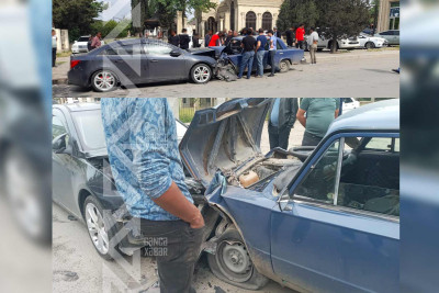 İki avtomobil toqquşub: Xəsarət alan var