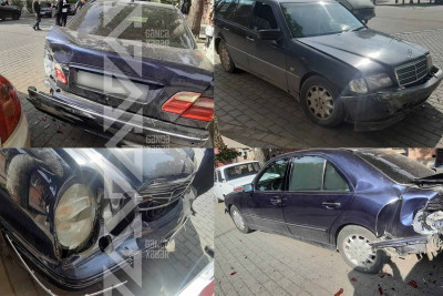 Kəsişmələrin birində zəncirvari qəza olub