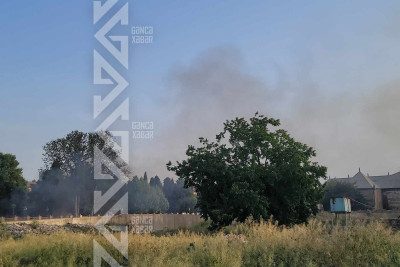 Gəncəçayın sahilində yandırılan tullantılar narahatlığa səbəb olub