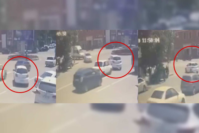 Əl əyləci çəkilməmiş avtomobil yolda hərəkət etməyə başlayıb